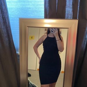 STRETCHY black knit dress!